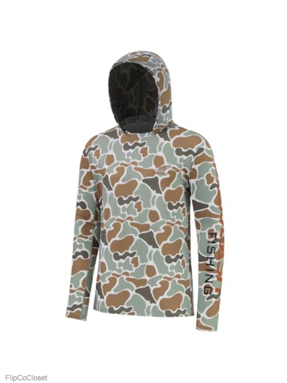 Men's UPF 50+ Camo Hoodie Shirt Quick Dry 4-Way Stretch Long Sleeve